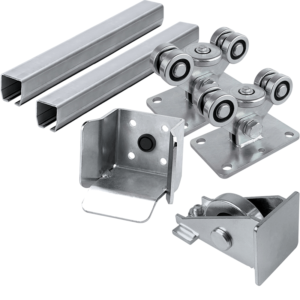 Kit poartă autoportantă 500 Kg cu 9 ml de șină