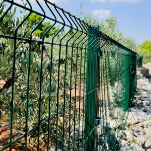 Panou bordurat verde 4 mm 46 fire verticale